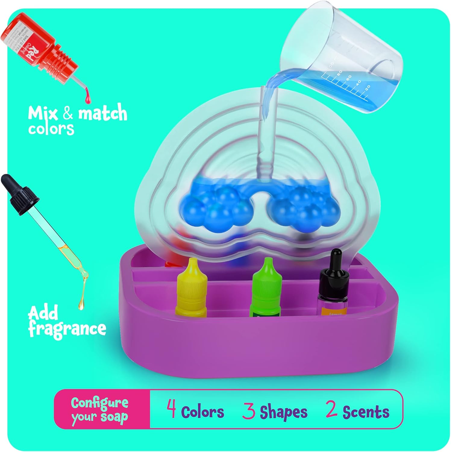 Dan&Darci Unicorn Soap Making Kit - Girls Crafts DIY Project Age 6+ Year Old Kids - Unicorn Girl Birthday Gifts - Science Activity Teenage Gift - Make Your Own Soap - Craft Toys Ages 6 7 8 9 10 11 12