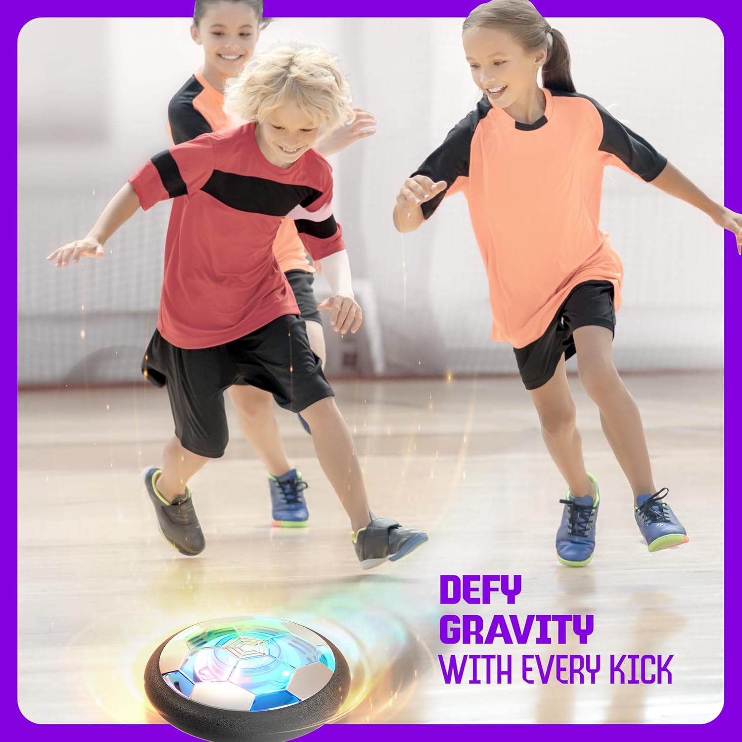 Hover Soccer Light-Up Ball, Birthday Gift for Boys, Indoor Toy Games, Kids Gifts for Age 5, 6, 7, 8, 9, 10, 11, 12 Years Old, Boy Toys for Age 3 Years and Up.