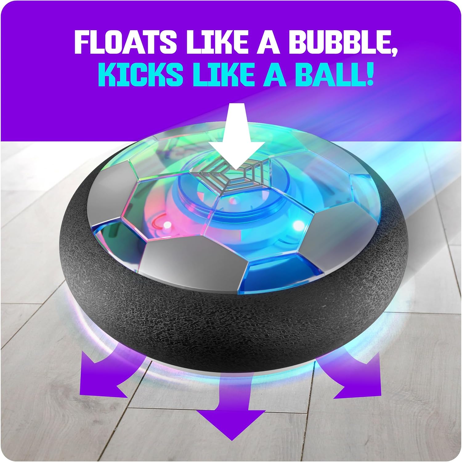Hover Soccer Light-Up Ball, Birthday Gift for Boys, Indoor Toy Games, Kids Gifts for Age 5, 6, 7, 8, 9, 10, 11, 12 Years Old, Boy Toys for Age 3 Years and Up.
